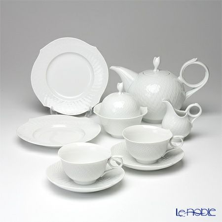 マイセン（Meissen） 波の戯れホワイト 2人用 ティー7点セット