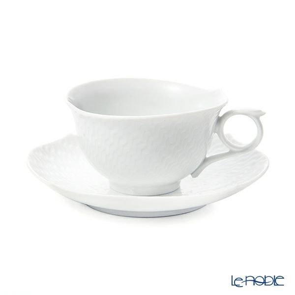 マイセン（Meissen） 波の戯れホワイト 000001／29633 ティーカップ＆ソーサー 170ml ペア