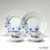 マイセン（Meissen） ブルーオニオン スタイル トリオセット（コーヒーカップ＆ソーサー、プレート 22.5cm） ペア