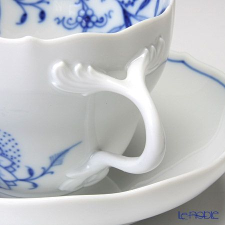 マイセン（Meissen） ブルーオニオン スタイル トリオセット（コーヒーカップ＆ソーサー、プレート 18cm）