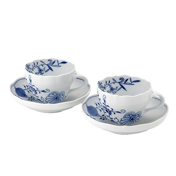 マイセン（Meissen） ブルーオニオン スタイル 801001／00582 コーヒーカップ＆ソーサー 200ml ペア