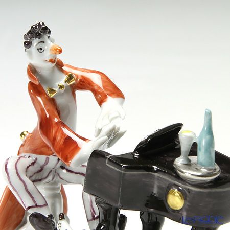 マイセン（Meissen） マイセン人形 900300／60663＆901300／60664 クラウン ピアニスト＆ピアノセット