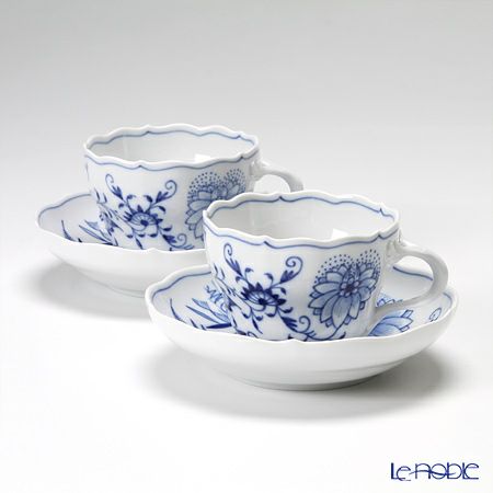 マイセン（Meissen） ブルーオニオン 800101／00582 コーヒーカップ＆ソーサー 200ml ペア
