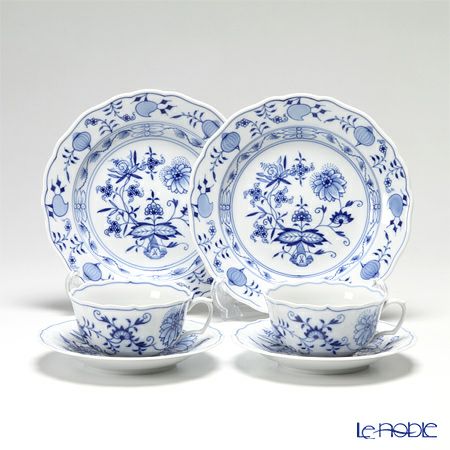 マイセン（Meissen） ブルーオニオン トリオセット ペア