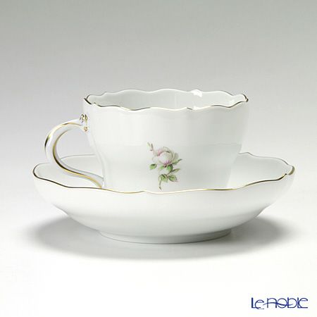 マイセン（Meissen） ホワイトローズ 029510／00582 コーヒーカップ＆ソーサー 200ml ペア