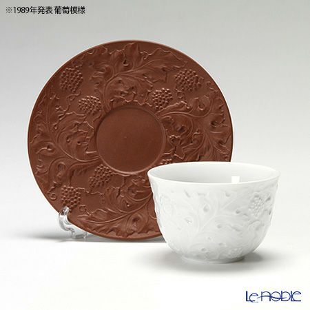 マイセン（Meissen） 歴代レリーフ 1984年から1989年 白磁カップ＆ベットガーセッ器ソーサー 6客セット