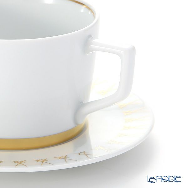 マイセン（Meissen） スウォード ラグジュアリーゴールド 99A370-41584 カプチーノカップ＆ソーサー 200ml／14.5cm ペア