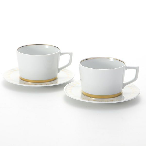 マイセン（Meissen） スウォード ラグジュアリーゴールド 99A371-41633 ティーカップ＆ソーサー 150ml／14.5cm ペア