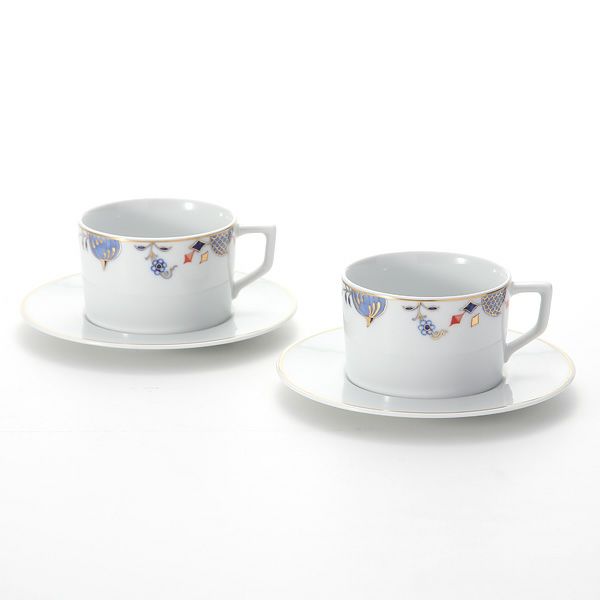 マイセン（Meissen） ノーブルブルー 802190-41582（572／98A077-41562） コーヒーカップ＆ソーサー 180ml （オニオンエッジ） ペア