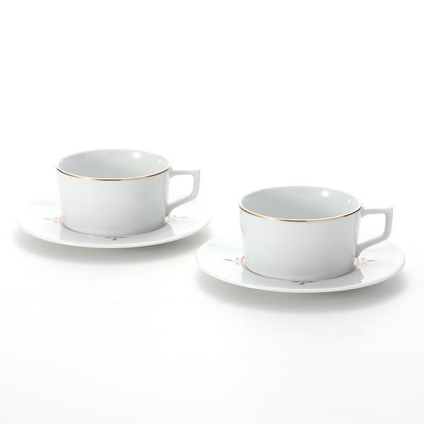 マイセン（Meissen） ノーブルブルー 802490-41633（98A077-41623／562） ティーカップ＆ソーサー 150ml （ブロッサムツィッグ） ペア