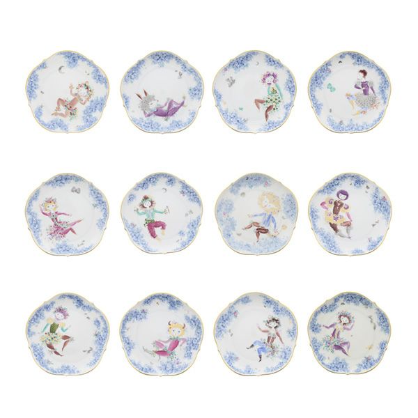 マイセン（Meissen） ミッドサマー・ナイトドリーム 680691／23501／01～12 プレート 18cm No.1～No.12 12枚セット