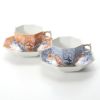 マイセン（Meissen） リミテッドエディション 408074／55836 ＆ 408174／55836 オクタゴナルカップ＆ソーサー ブルー＆レッド ペア 世界限定コレクション