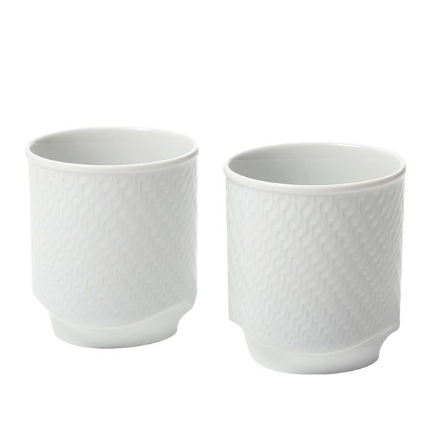 マイセン（Meissen） 波の戯れホワイト スモールタンブラー／カップ／湯呑 270ml 000001／55405 ペア