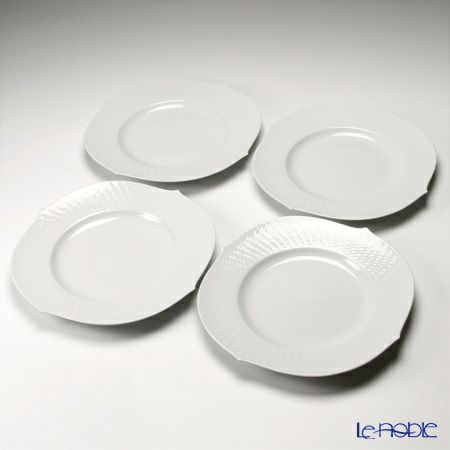 マイセン（Meissen） 波の戯れホワイト 000001／29479 プレート 28.5cm 4枚セット