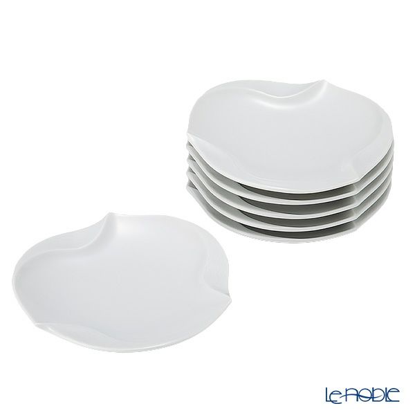 マイセン（Meissen） 波の戯れホワイト 000001／53574 ギフトプレート 12.5cm 6枚セット