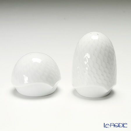 マイセン（Meissen） 波の戯れホワイト 000001 ソルト 7cm＆ペッパー 6cm
