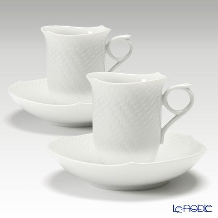 マイセン（Meissen） 波の戯れホワイト 000001／29582 コーヒーカップ＆ソーサー 180ml ペア