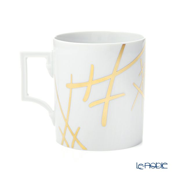 マイセン（Meissen） 剣マーク スタイル（ゴールド） マグカップ 240ml／高さ9cm ペア 77a042／55810