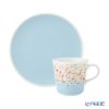ナルミ ポーチュラカ 2ピースセット マグカップ 340ml ＆プレート21cm ブルー