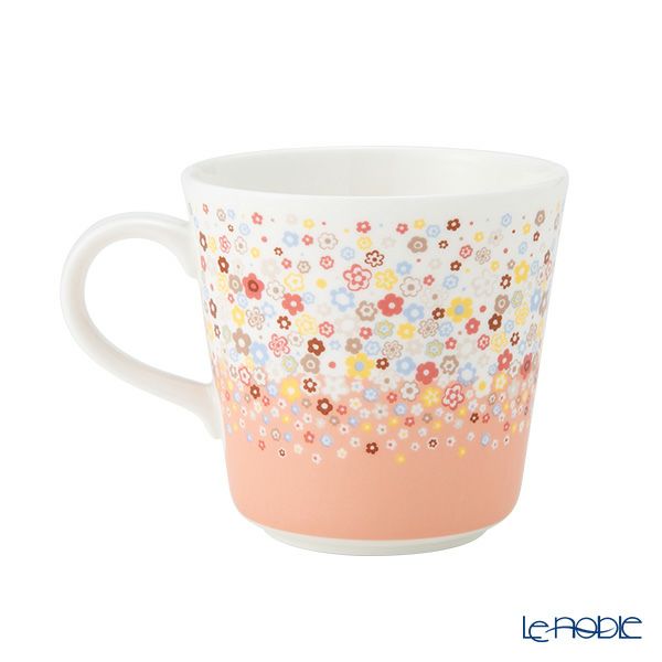 ナルミ ポーチュラカ 2ピースセット マグカップ 340ml ＆プレート21cm ピンク