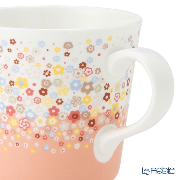 ナルミ ポーチュラカ 2ピースセット マグカップ 340ml ＆プレート21cm ピンク