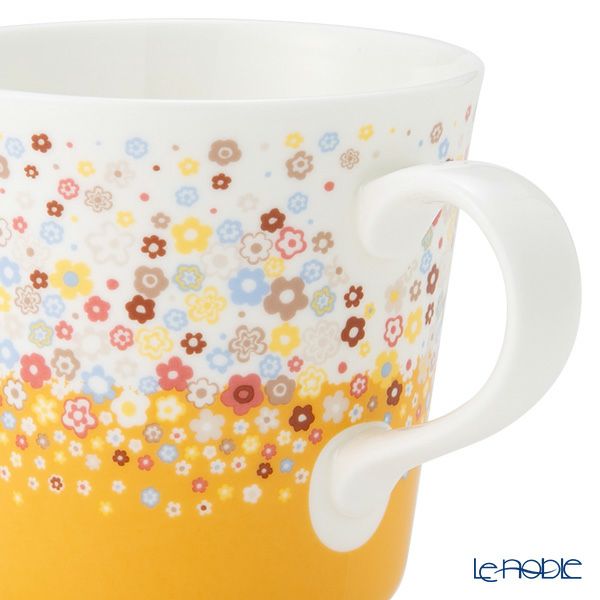 ナルミ ポーチュラカ 2ピースセット マグカップ 340ml ＆プレート21cm オレンジ