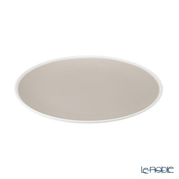 ナルミ ポーチュラカ 2ピースセット マグカップ 340ml ＆プレート21cm グレー