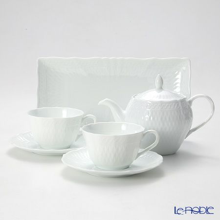 ノリタケ シェール ブラン 2人用 ティーセット B