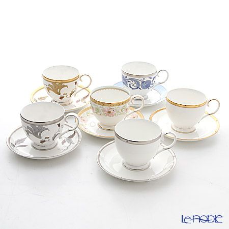 ノリタケ ティー・コーヒー碗皿 T50788A 6客アソートセット 絵変り