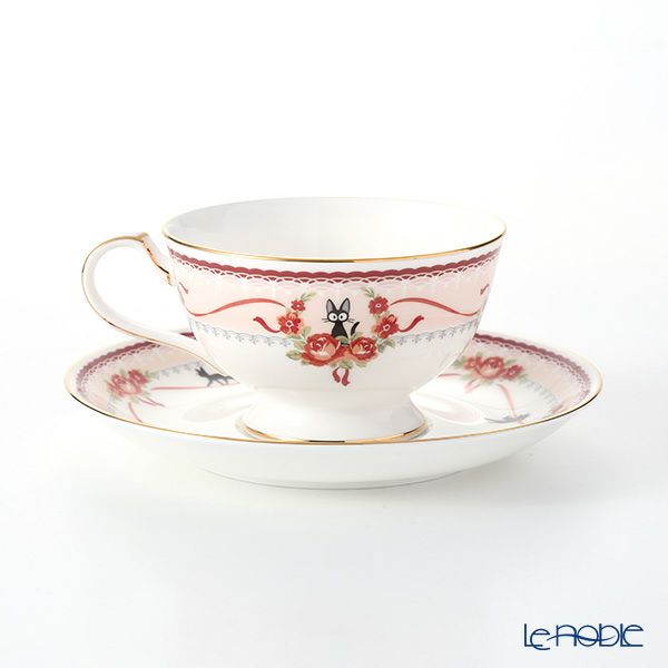 ノリタケ 魔女の宅急便 ピンク（H-612L） トリオ セット 21cmプレート（MJ97211）＆ ティー・コーヒー碗皿（MJ97221）