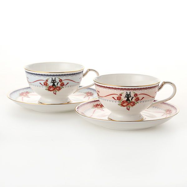 ノリタケ 魔女の宅急便 ティー・コーヒー碗皿（MJ97221） ピンク（H-612L）＆ブルー（H-613L） ペア