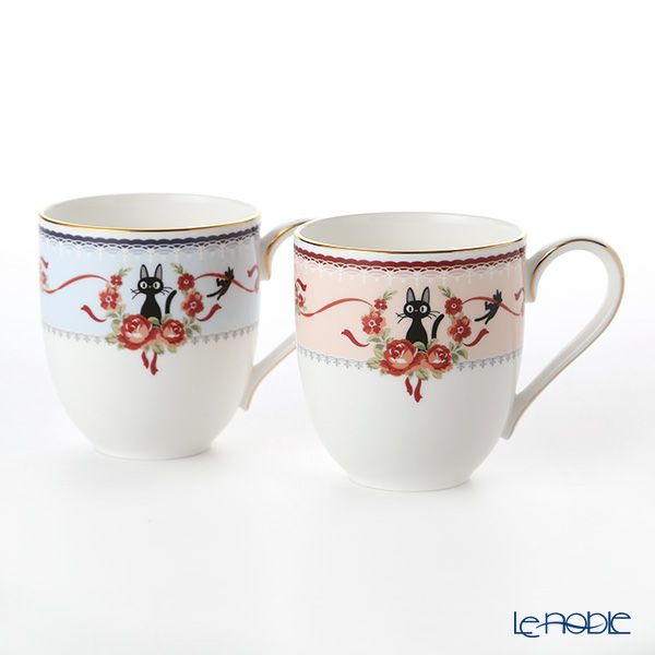 ノリタケ 魔女の宅急便 マグカップ（MJ58186） ピンク（H-612L）＆ブルー（H-613L）ペア