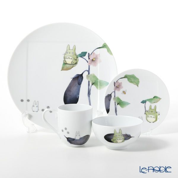 ノリタケ となりのトトロ 野菜シリーズ VT91082／1704-1 ナス 4点セット