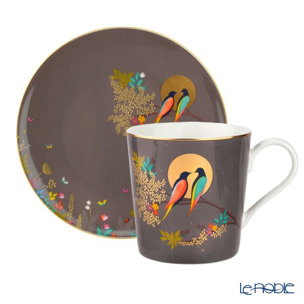 ポートメリオン サラミラーロンドン チェルシー 2点セット マグカップ 340ml ＆プレート20cm ダークグレー