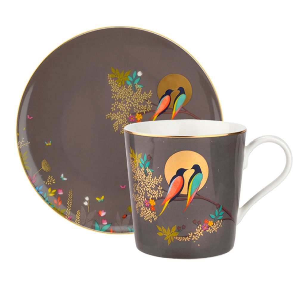 ポートメリオン サラミラーロンドン チェルシー 2点セット マグカップ 340ml ＆プレート20cm ダークグレー