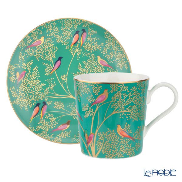 ポートメリオン サラミラーロンドン チェルシー 2点セット マグカップ 340ml ＆プレート20cm グリーン