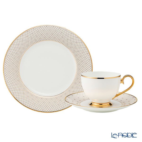 プラウナ ジュエリー スワロフスキーエレメント プリンセスゴールド トリオセット ティー