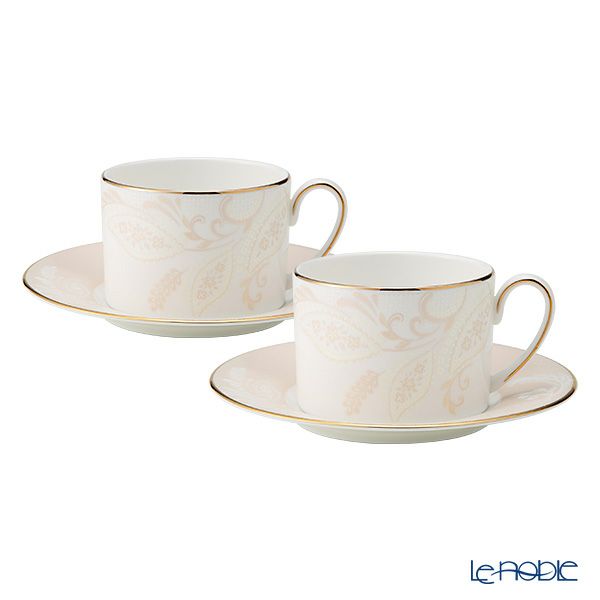 プラウナ プレミアム サテンスティッチ ティーカップ＆ソーサー 200ml ペア