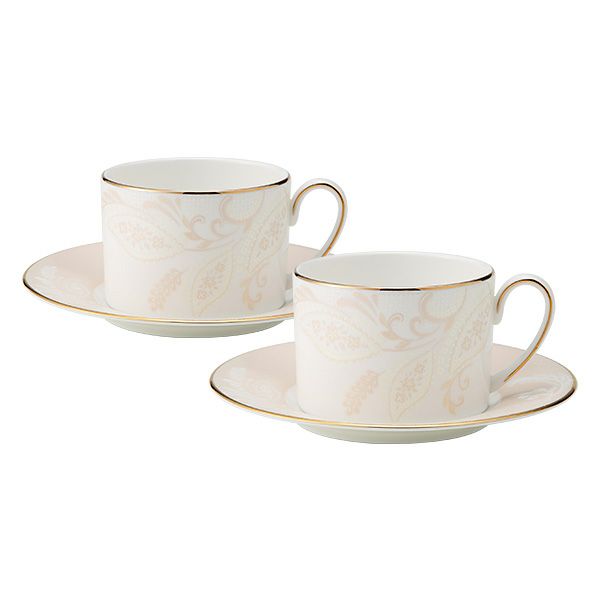 プラウナ プレミアム サテンスティッチ ティーカップ＆ソーサー 200ml ペア