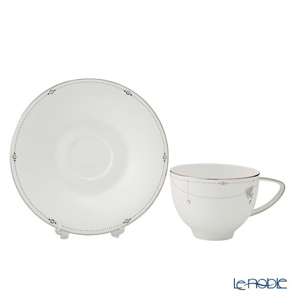 プラウナ ジュエリー スワロフスキーエレメント ベストウィッシュ ティーカップ＆ソーサー 250ml キューピッド ペア