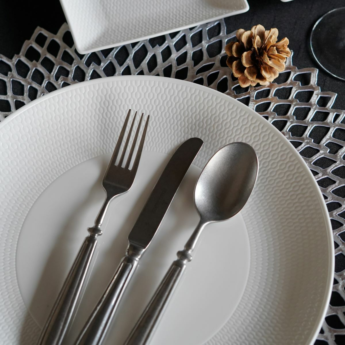 Picard＆Wielputz ピカード＆ヴィールプッツ ランドハウス ヴィンテージ ディナー／テーブルスプーン＆フォーク＆ナイフ 6本セット つや消し