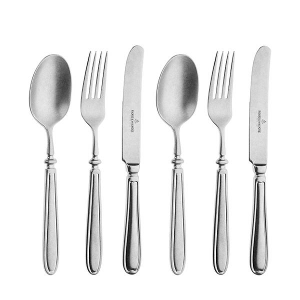 Picard＆Wielputz ピカード＆ヴィールプッツ ランドハウス ヴィンテージ ディナー／テーブルスプーン＆フォーク＆ナイフ 6本セット つや消し