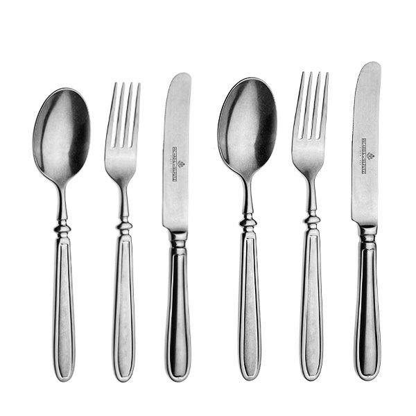 Picard＆Wielputz ピカード＆ヴィールプッツ ランドハウス ヴィンテージ デザートスプーン＆フォーク＆ナイフ 6本セット つや消し