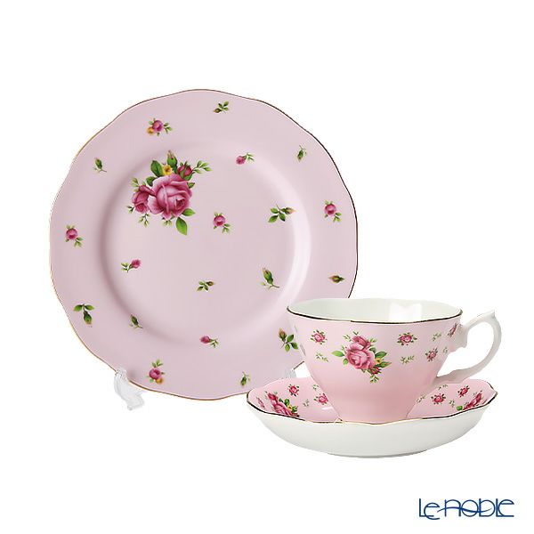 ロイヤル・アルバート ニューカントリーローズ（ピンク）ヴィンテージ トリオセット