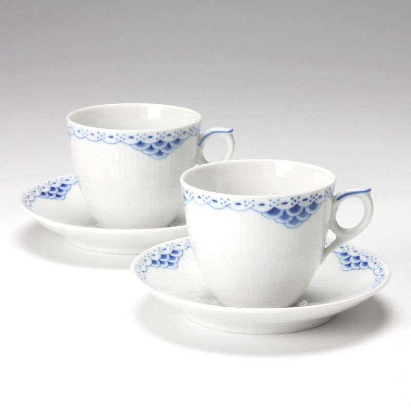 ロイヤルコペンハーゲン（Royal Copenhagen） プリンセス ブルー コーヒーカップ＆ソーサー 170ml ペア 1104071／1017246