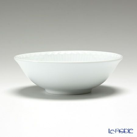 ロイヤルコペンハーゲン（Royal Copenhagen） ホワイト フルーテッド ハーフレース ボウル 5×15.5cm ペア 1128574／1017288