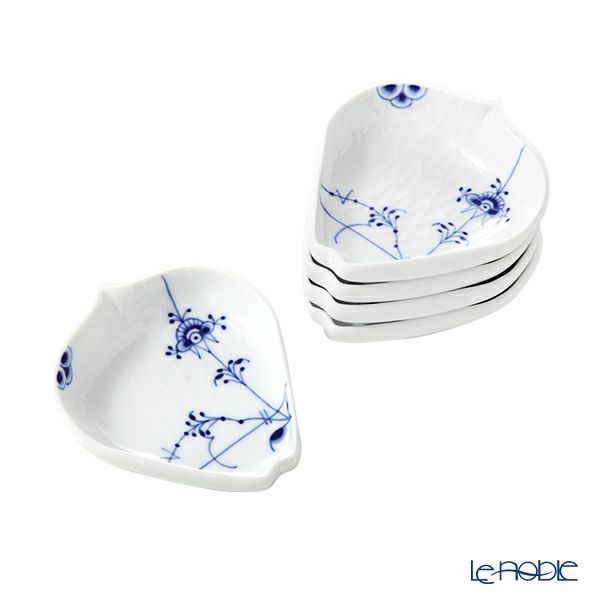 ロイヤルコペンハーゲン（Royal Copenhagen） ブルーパルメッテ ペタルディッシュ 9cm 小皿／豆皿 2500341／1057089 5枚セット