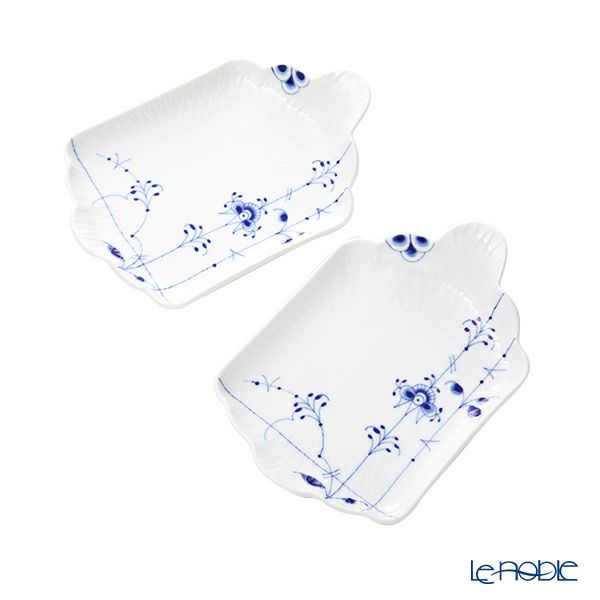 ロイヤルコペンハーゲン（Royal Copenhagen） ブルーパルメッテ スモールトレイ 16cm ペア 2500363／1057090
