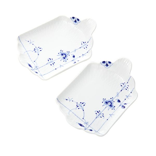 ロイヤルコペンハーゲン（Royal Copenhagen） ブルーパルメッテ スモールトレイ 16cm ペア 2500363／1057090