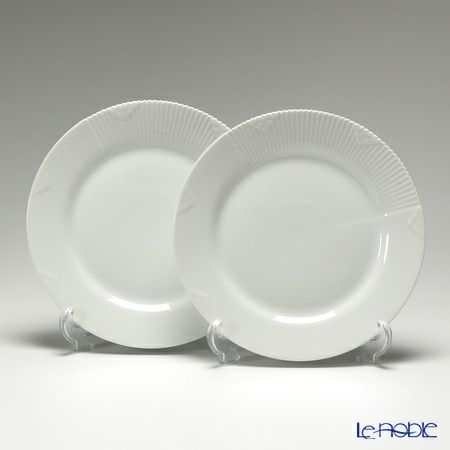 ロイヤルコペンハーゲン（Royal Copenhagen） エレメンツ ホワイト プレート 21cm ペア 2597621／1017497